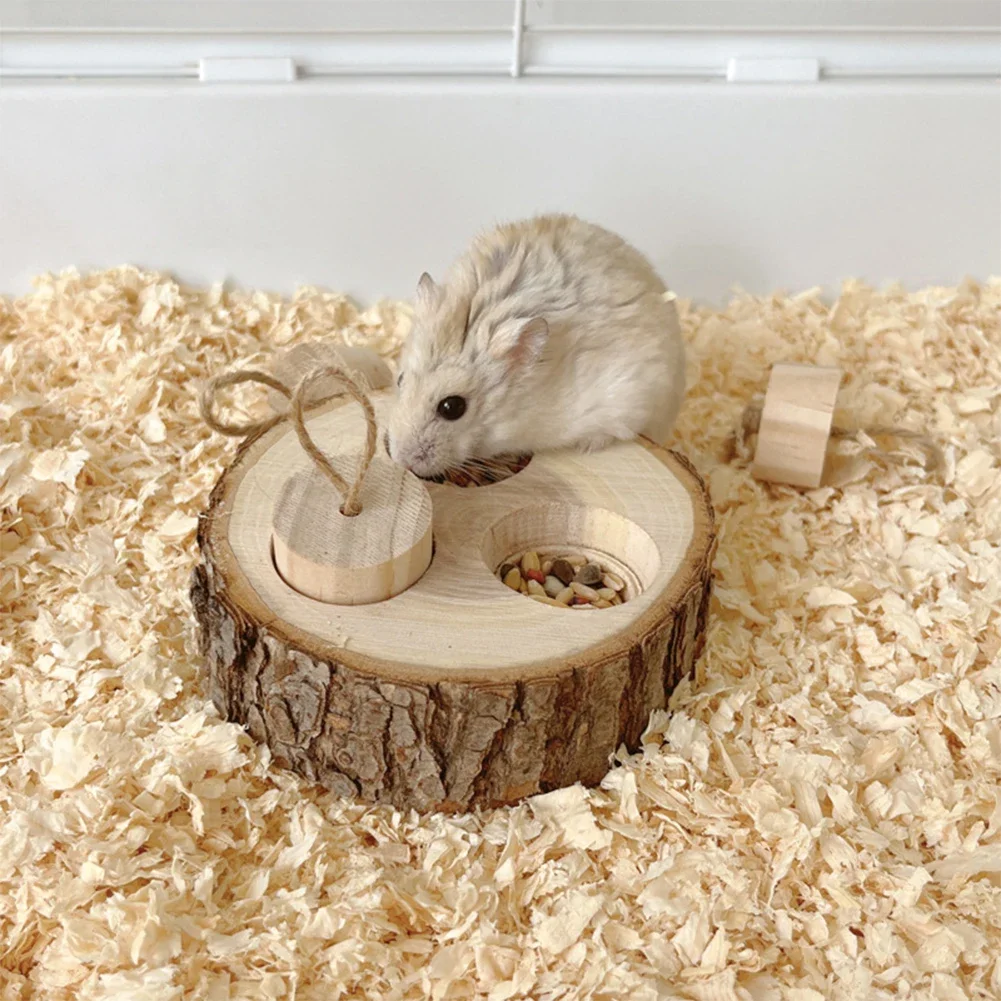 خنزير غينيا العلف اللعب أرنب حصة خشبية الحيوانات الصغيرة اللعب الهامستر علاج موزع إخفاء لعبة لمنتجات الحيوانات الأليفة شينشيلا