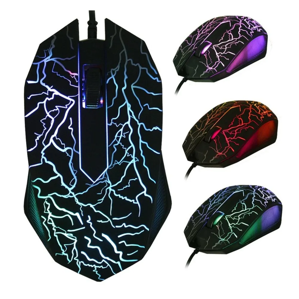 

USB Wired Game Mouse 3D LED Optical 3 Buttons 3200 DPI Pro Gamer Computer Mice For Desktop PC Laptop Adjustable Gaming Mouse