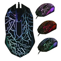 Hot USB Wired Game Mouse 3D LED Optical 3 Buttons 3200 DPI Pro Gamer Computer Mice For Desktop PC Laptop Adjustable Gaming Mouse