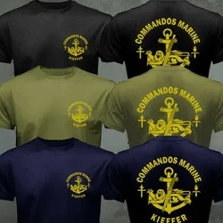 French navies Special Forces Commandos Marine Marins Men T-shirt Casual  O-Neck Men Clothing