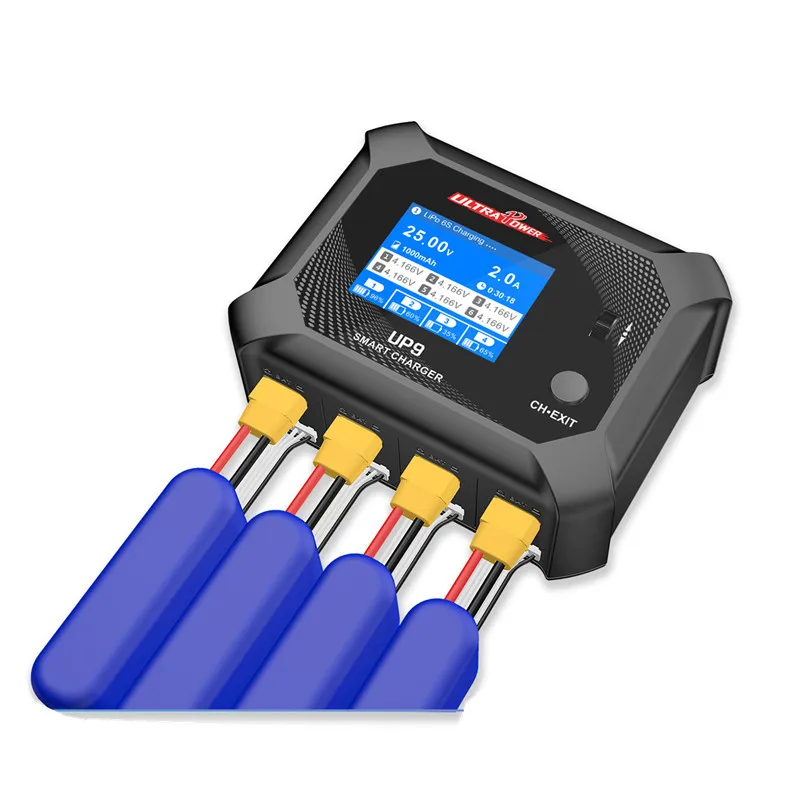 Scaricatore per caricabatterie con bilanciamento batteria LCD ULTRA POWER UP9 AC 100W DC 200W