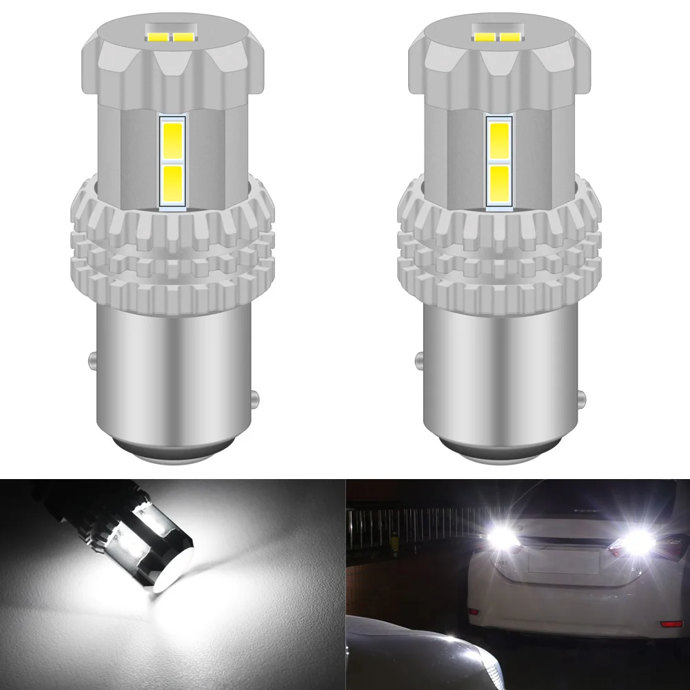 

2Pcs 1157 BAY15D P21/5W LED White Orange Canbus Error Free Car Turn Signal Light Side Marker Brake Lamp Auto Tail Bulb 12V