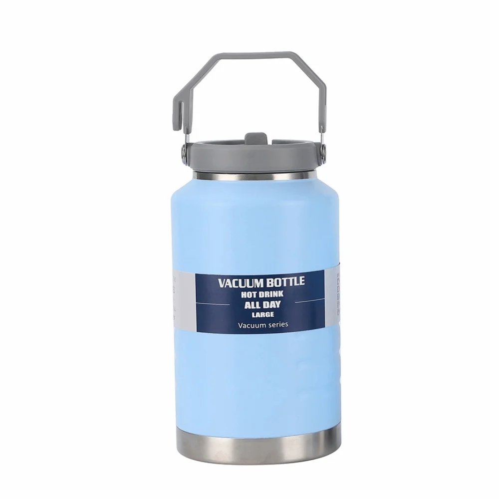 

Герметичная термобутылка для воды объемом 2 л, большая емкость с ручкой, бутылка для напитков, утолщенная портативная уличная изолированная кружка, уличная