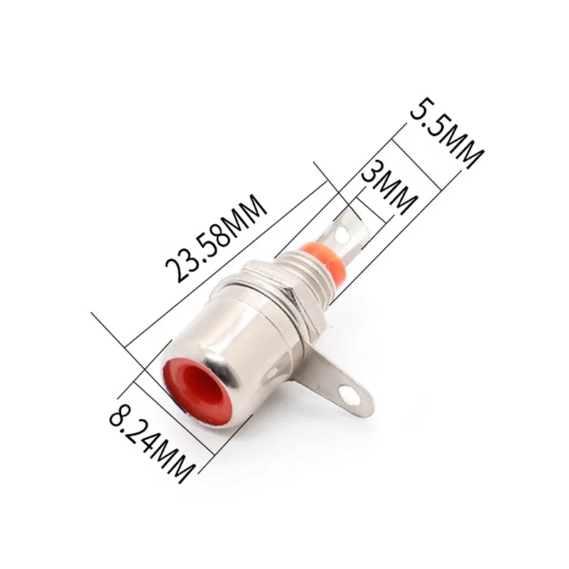 10/100/1000PCS RCA Panel Mount Connector RCA Female Socket Adapter RCA  Audio Socket Plug Connector Bulkhead Nickel Plated