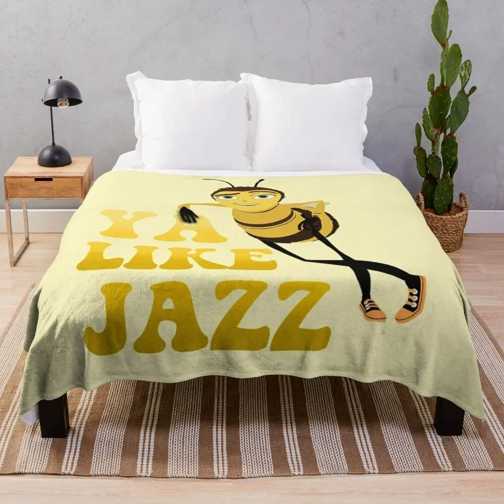 

Ya like jazz The Bee Movie Throw Blanket Flannel Fabric Soft Bed linens Blankets