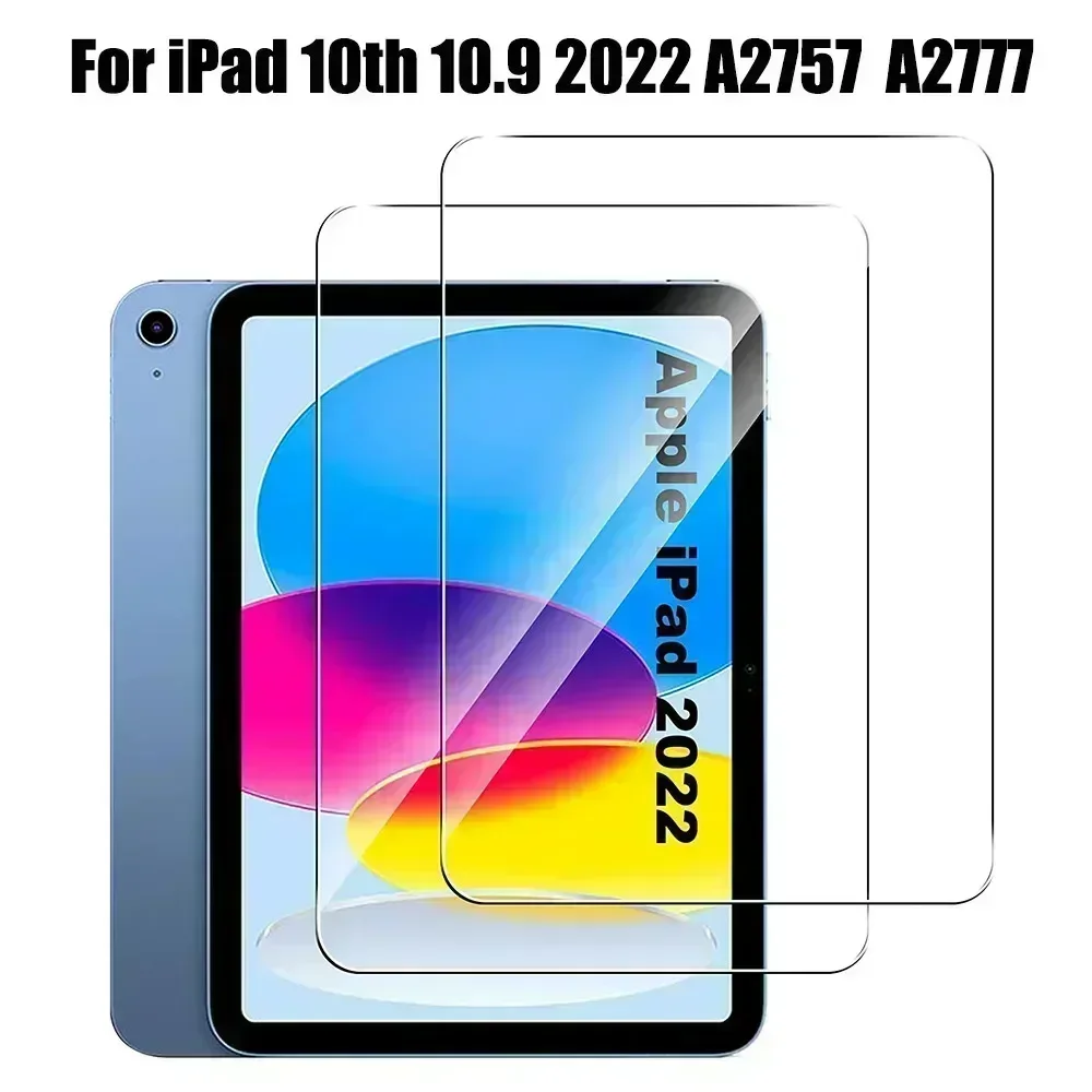 Protecteur d'écran pour Apple iPad 10 10.9 pouces 2022 A2757 A2777, verre à couverture complète pour iPad 10e génération 10.9