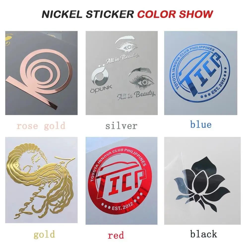 Metallic Letters Labels Customized Logo Stickers Gold Label Metal 3d Waterproof Custom Sticker Adhesive Sticker Gift & Craft