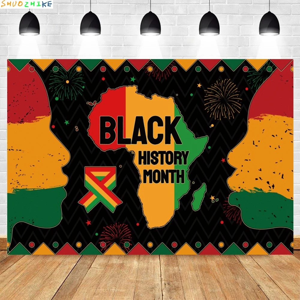 أسود التاريخ شهر خلفية الحدث حفلة جدار ديكور المعرض الثقافي التصوير خلفية ديكور مخصص راية ملصق