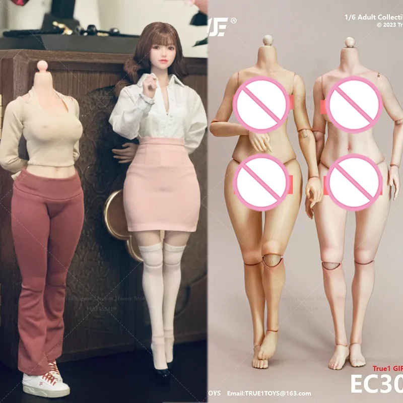 

В наличии True1Toys EC3025 EC3026 масштаб 1/6, белый свет, пшеница, супер гибкая модель тела персикового цвета с ягодицами, подходит для фигуры 12 дюймов