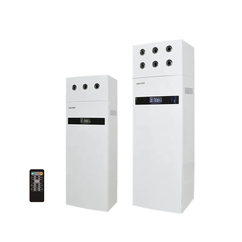 Floor standing ductless fresh air supply smoke heat recovery ventilation system