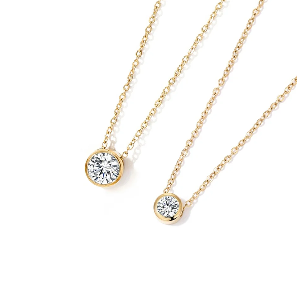 EMANCO Edelstahl-Charm-Strass-Halskettenanhänger, modisch, 12 Farben, Geburtsstein für Schmuckherstellung, Damen-DIY-Zubehör – Detail 8