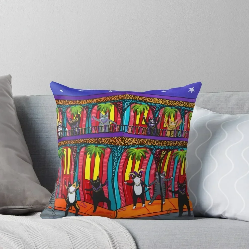 

Mardi Gras Cats Throw Pillow Sofas Covers christmas decorations 2025 Pillowcases Cushion Covers Sofa Plaid Sofa pillow