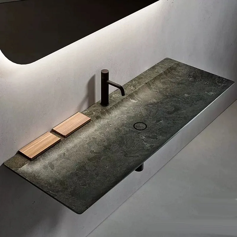 

Natural luxury stone integrated bathroom cabinet combination washbasin art wash basin washbasin toilet under the counter basin