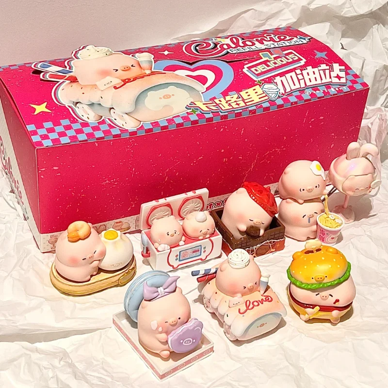 

Original Wadolltoys Tianbao Calorie Refill Station Series Blind Box Cute Collectible Pig Figure Mystery Box Desk Decor Girl Gift