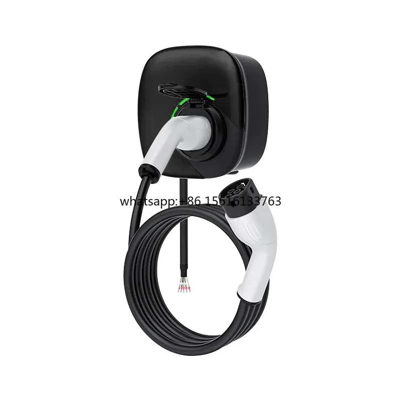 

AC 16A 32A New Model EV Charging Station with 5m Double Cable 7-22 kW Type2 Plug for Home Use