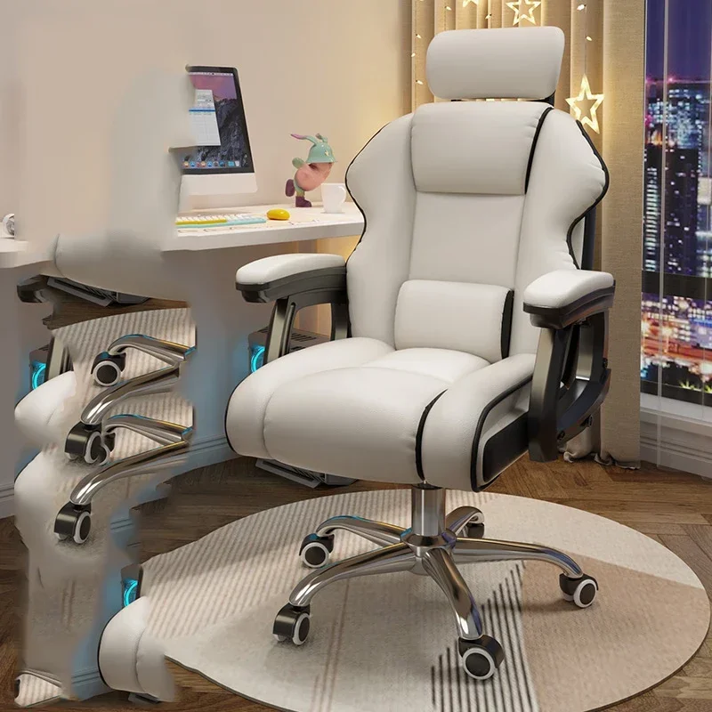 Desk Gaming Chair Office Swivel Comfortable Leather Rolling Luxury Ergonomic Chairs Reading Cadeira Para Computador Furnitures