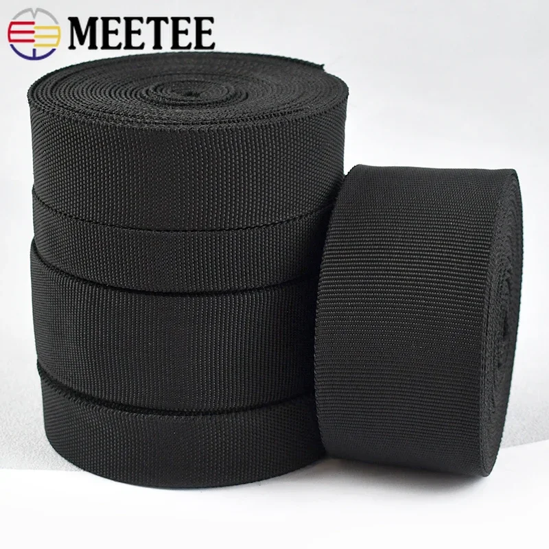 5/10Meters Meetee 20-50mm Tubular Webbing Strap Double-layer Polyester Hollow Ribbon DIY Bag Garment Backpack Sewing Accessories