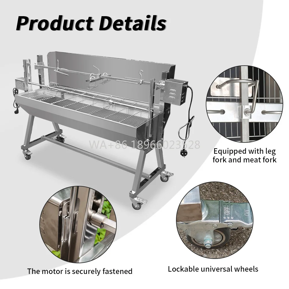 

Баранина для уличной кухни, барбекю, гриль-барбекю с двойным двигателем для жарки