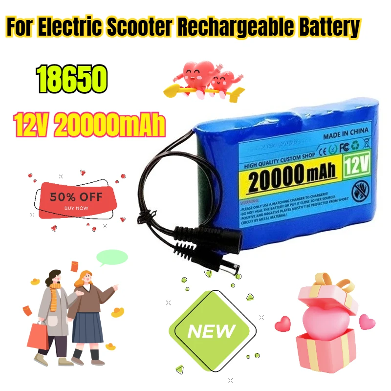 

18650 Lithium Battery 12V 20000mAh for Electric Scooter Rechargeable Battery