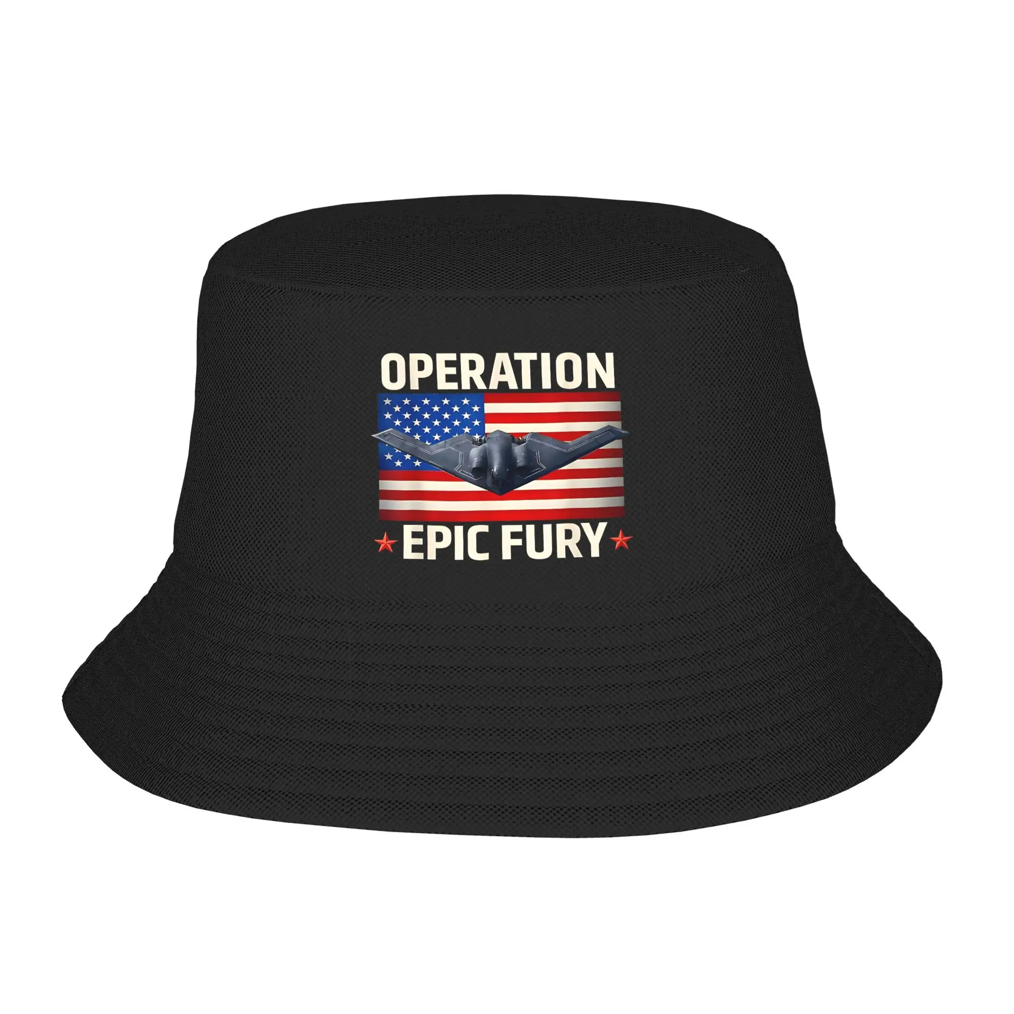 Operation Epic Fury  Bucket Hat Gift For Fan Cute  Vocation Caps For Outdoor Lightweight