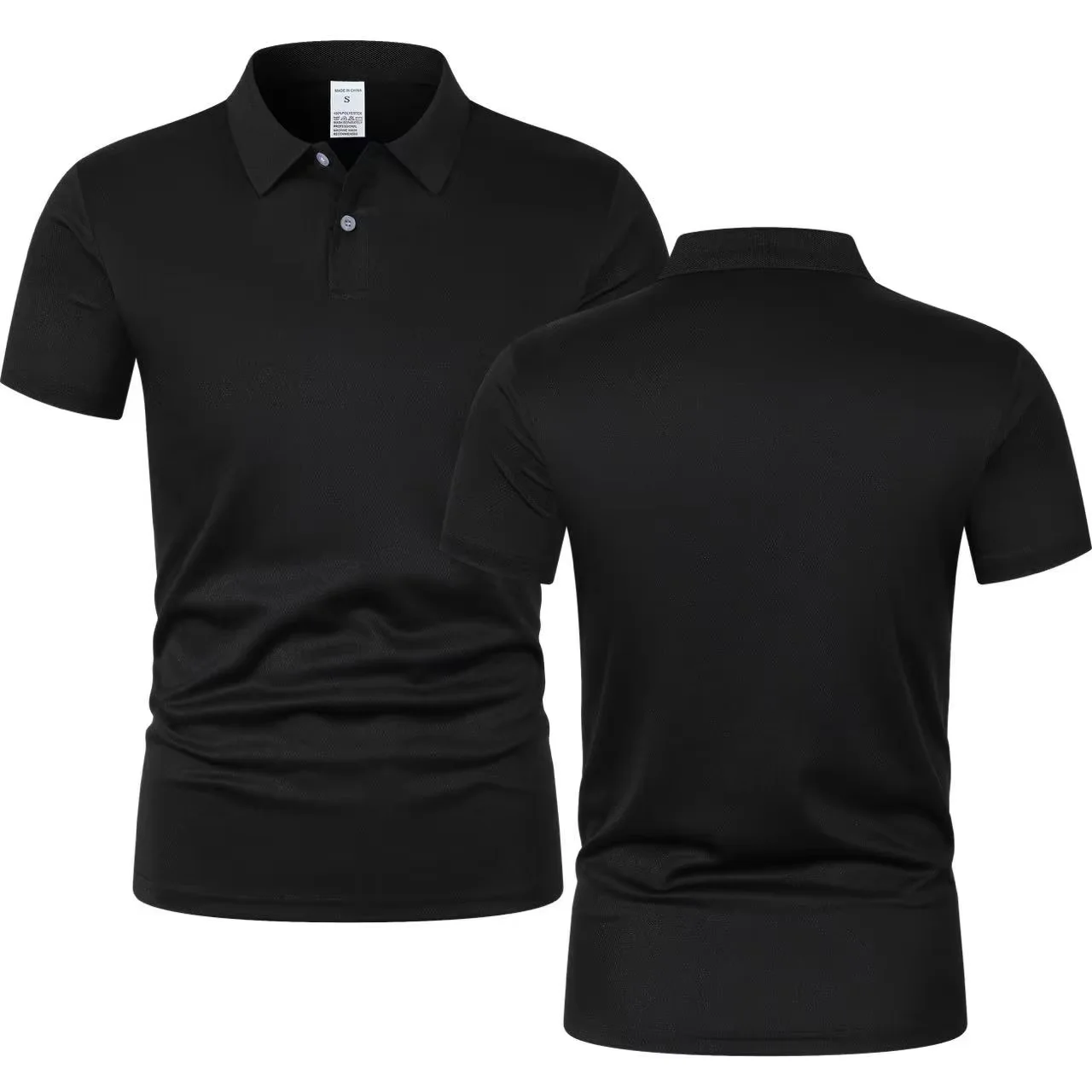 

Men's Summer Short Sleeve Polo Shirt 2026 New Solid Color Casual Trendy Breathable Loose Basic Splice Top for Comfortable Wear
