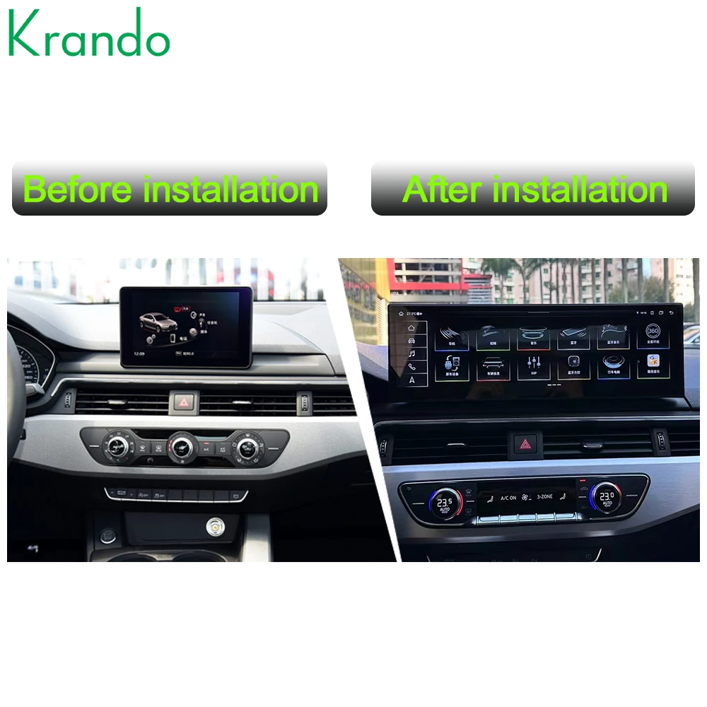 Krando 14.9''  Android Car Autoradio Screen For AUDI A4 A4L 2017 - 2019 Wireless Carplay 4G Wifi Navigation GPS Head Unit