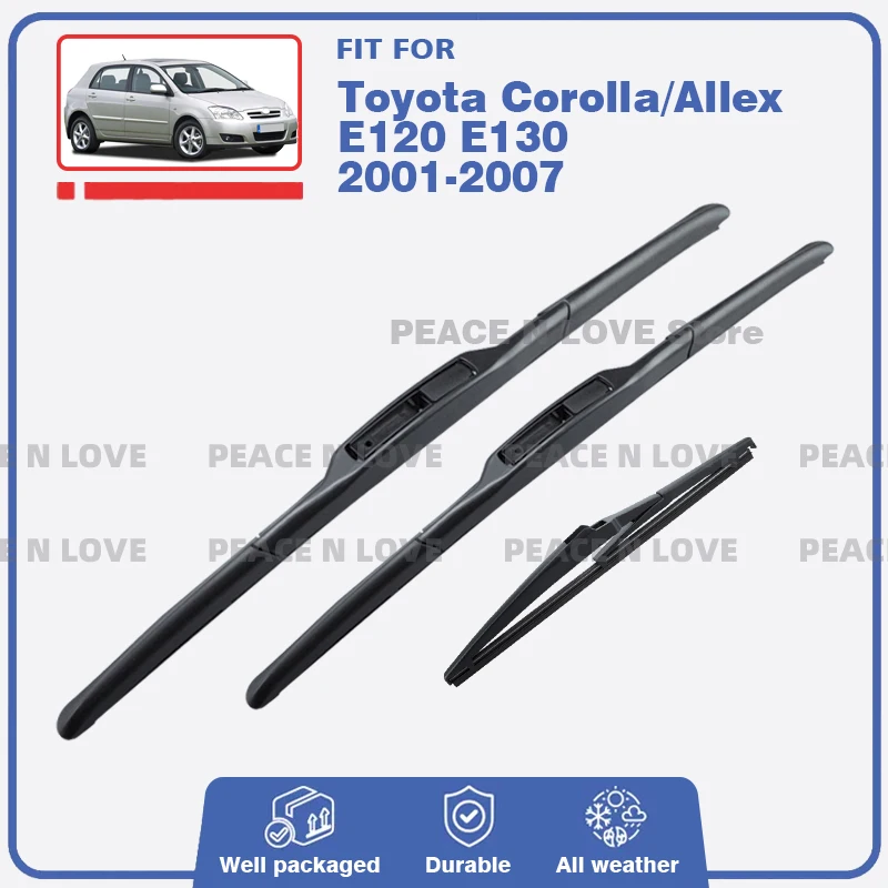 

Комплект передних и задних щеток стеклоочистителя для Toyota Corolla Allex E120 E130 Hatch Wagon 2001-2007, аксессуары для лобового стекла