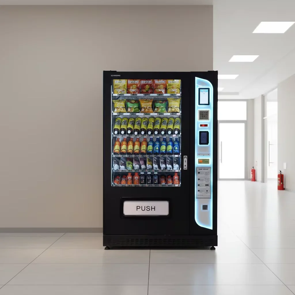 All‑in‑one Snack Drink Vending Machine Cloud Management 110V for Metro Station for 24 Hours Unattended Retail Work