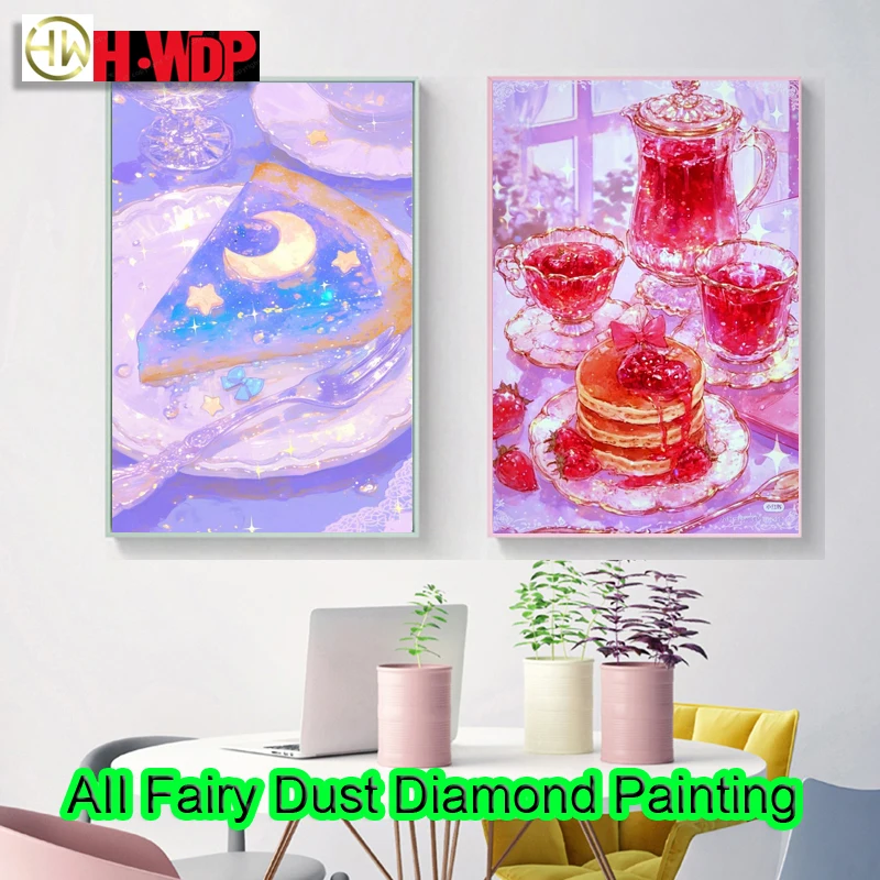 

Алмазная мозаика Crystal Cake 100% Fairy Dust: квадратная вышивка, стеклянная тарелка, поделки, алмазное искусство, полный набор для декора из кристаллов