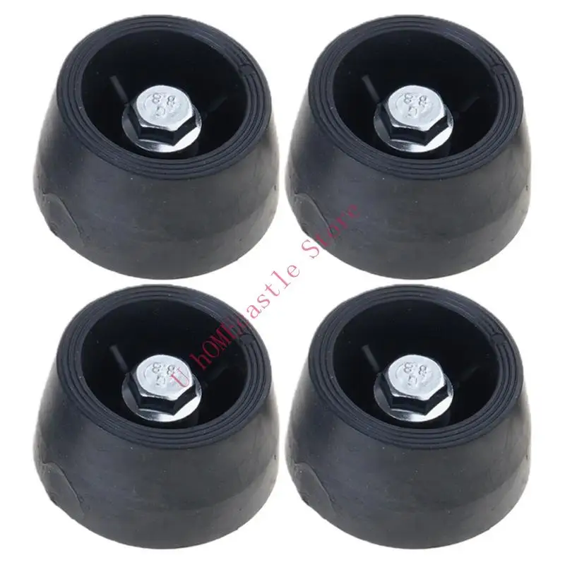 63HF 8mm Thread Pack Of 4 Heavy Duty Rubber Vibration Damping Feet For Air Compressor Pumps Noise Reduction Stability Anti Slip