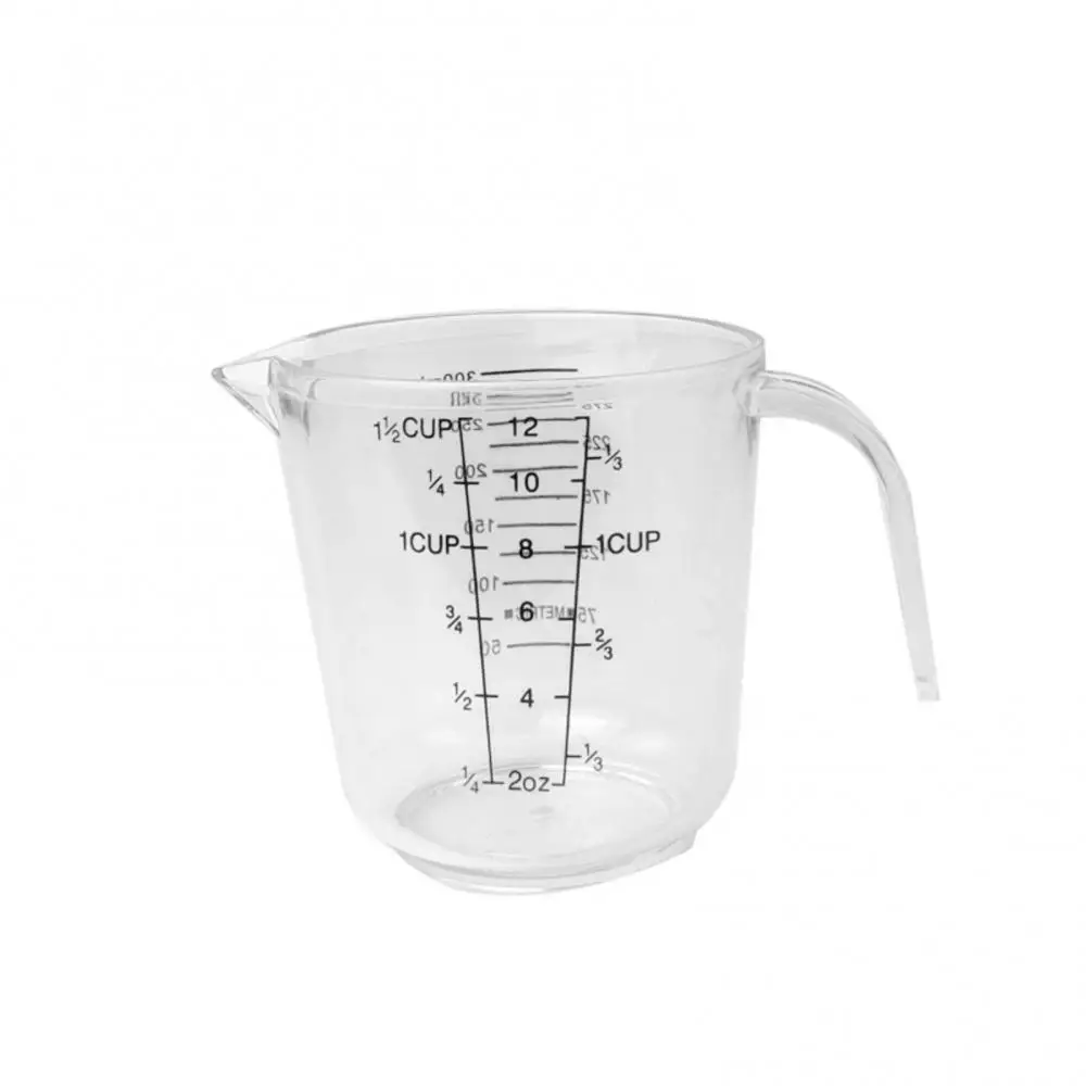 300/600/1000ml Measuring Cup Transparent Heat Resisting Plastic Milk Water Scale Measuring Jar Microwave Tool for Baking