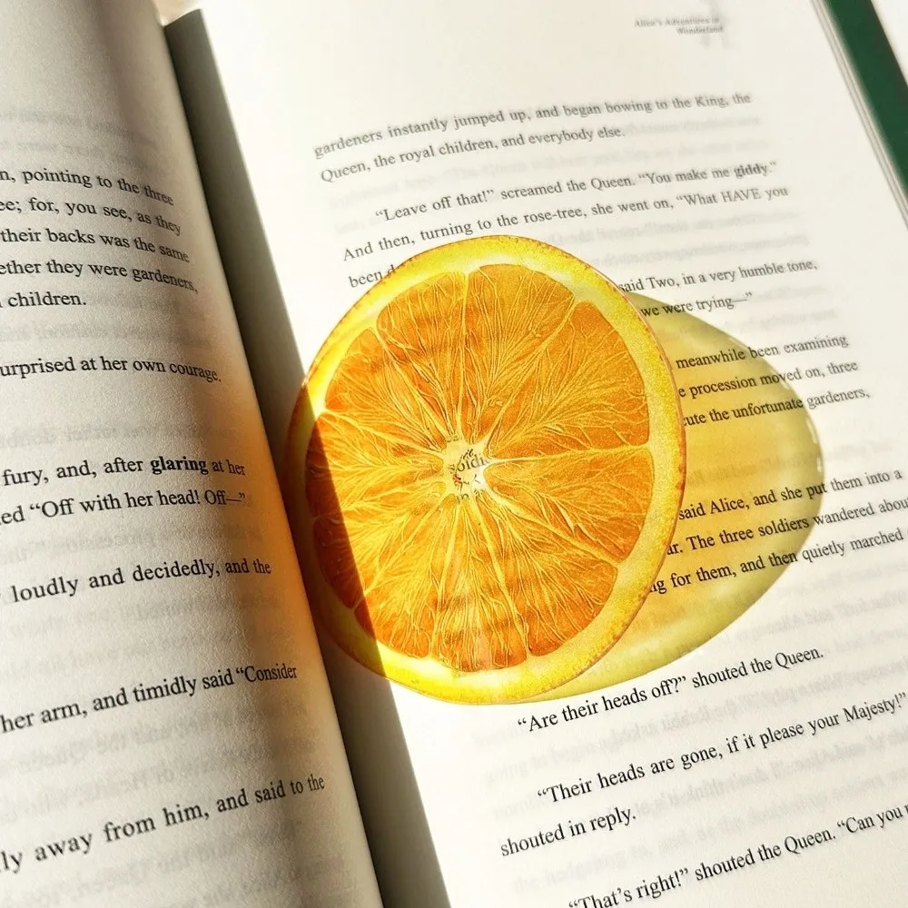 New Delicate Apple Bookmark Transparent Unique Grape Tomato Bookmarks Premium Feeling Reading Mark Reading Accessory image 5