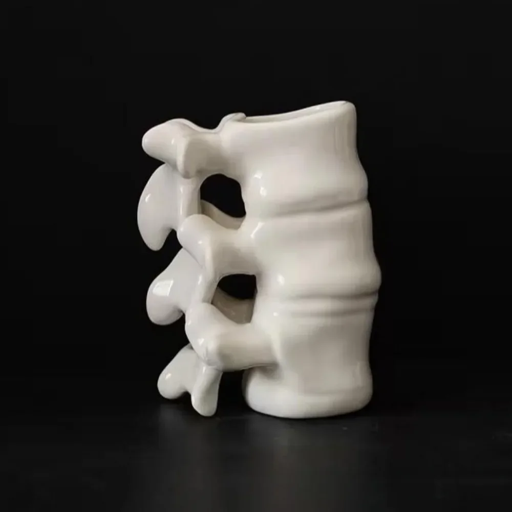 

New Spine Shape Ceramics Mugs Coffee Milk Mug Office Tea Cups Drinkware Horror Vase Ornaments Human Skeleton Gift