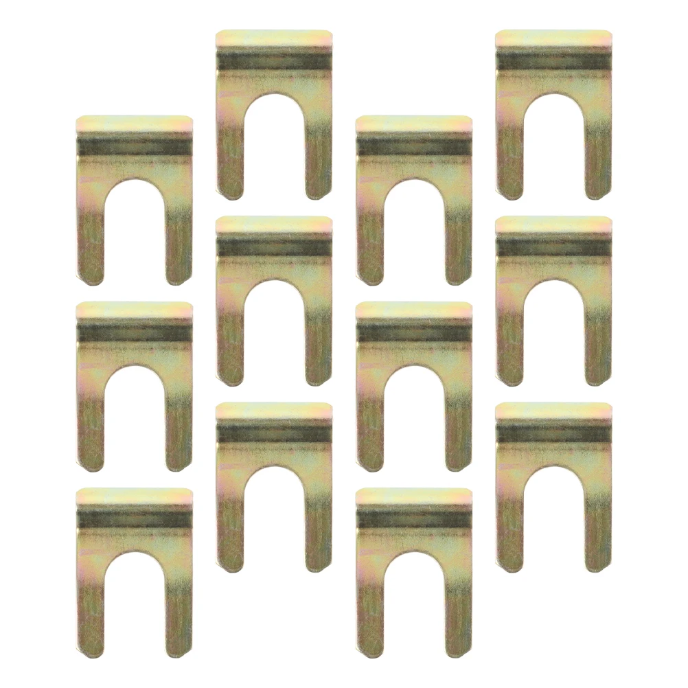 

12pcs Brake Hose Retainer Clips U Shaped Iron Sheets Clamp Cable Bracket Durable Fasteners Automotive Parts Car Accessories