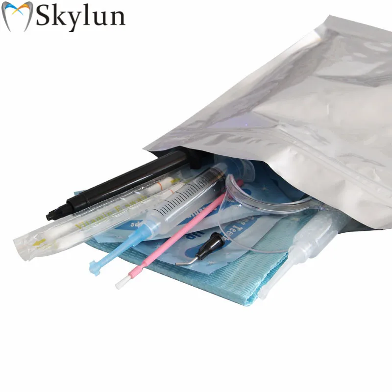 10 Bags Teeth Whitening Kit 35% Hydrogen Peroxide Syringe Cleaning Gel Kit Dental Accessory Bleaching Gel