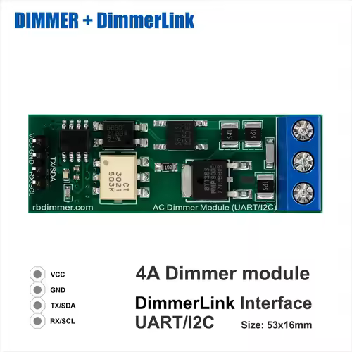 AC Light lamp dimming and motor Dimmer Module, 1 Channel, 3.3V/5V logic, AC 50/60hz, 220V/110V - 600V - Image 3