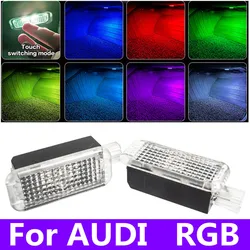 LED Car Interior Footwell Light RGB Atmosphere Lamp For Audi TT Q3 Q5 Q7 A1 8X A4 B7 B8 B9 A5 A6 C5 C6 C7 A7 A3 8P S3 Accesorios