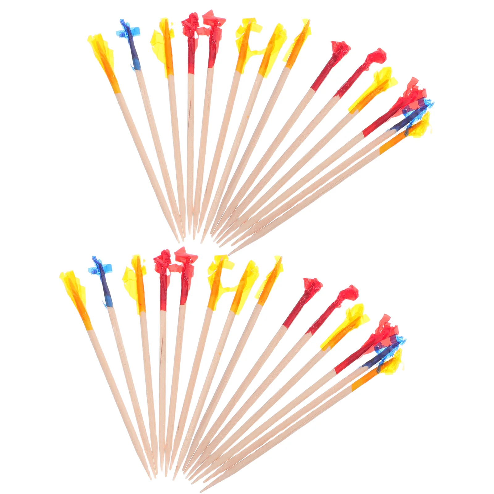 

2400Pcs Frill Toothpicks Disposable Wooden Fruit Sticks Cocktail Picks Snack Skewers Party Supplies Food Picks