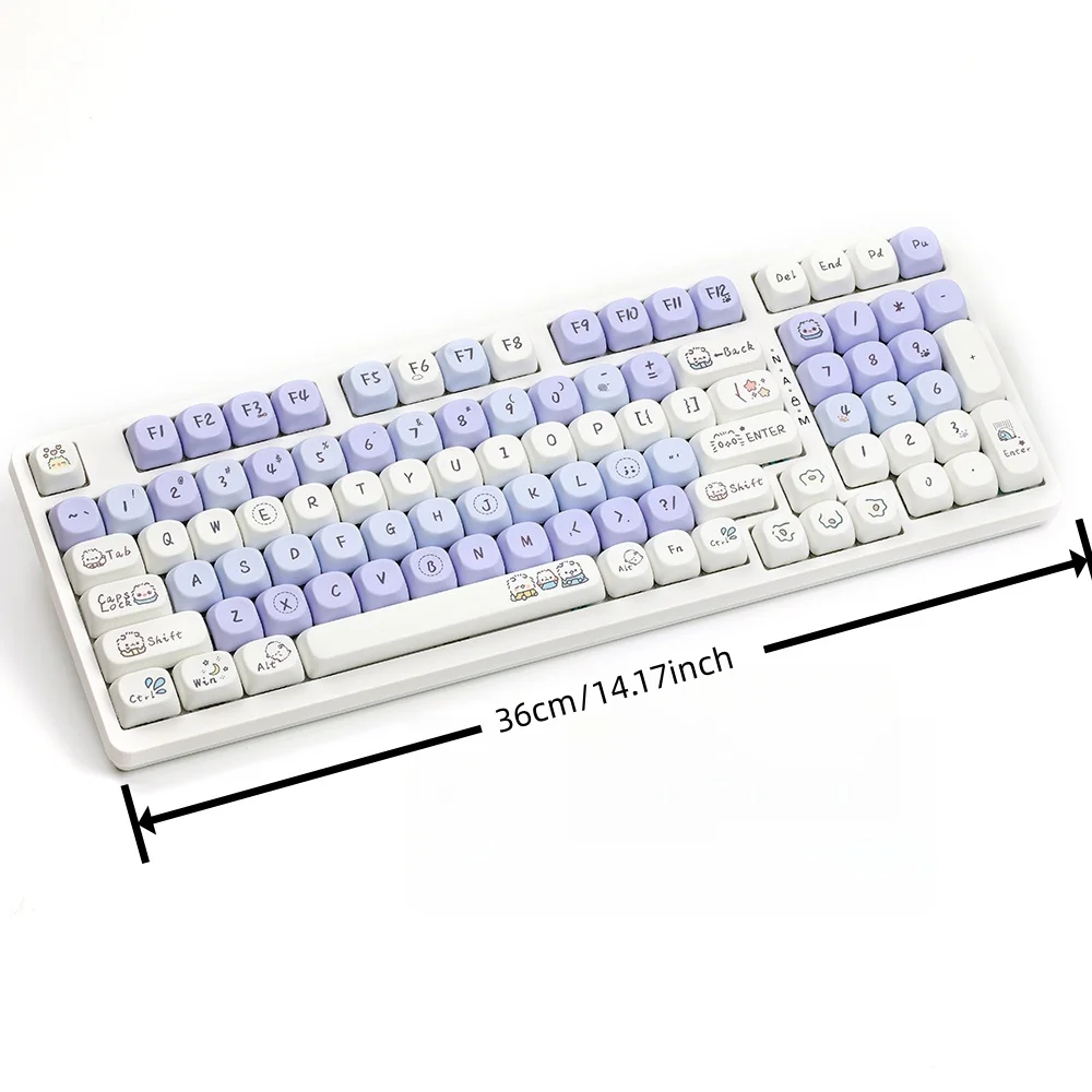 Cat mechanical keyboard keycaps, with cartoon design, durable keyboard accessory, suitable for all mechanical keyboards