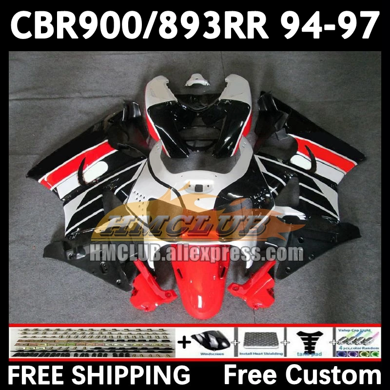 Fairing Kit For HONDA CBR900 CBR893 RR CBR red black 900 893RR CBR900RR 72No.59 CBR893RR 94 95 96 97 1994 1995 1996 1997 Body