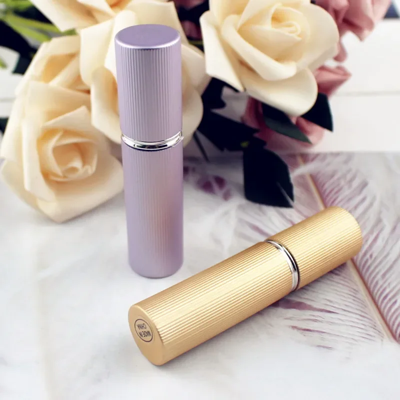 1 pz 5ml bottiglie di vetro profumo vuoto alluminio profumo atomizzatore metallo portatile viaggio Parfum flacone Spray fiale