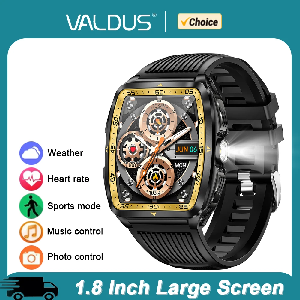 

VALDUS VD22 Smartwatch For Man Woman BT Call Flashlight Voice Assistant Heart Rate Sport Fitness Monitoring 2025 New Smart Watch
