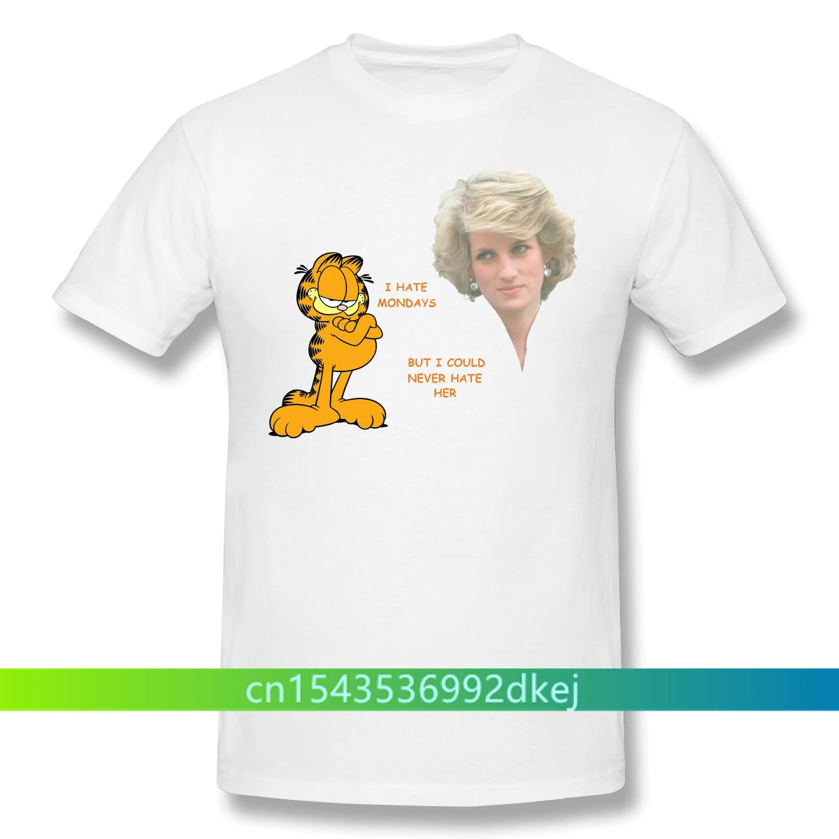 

Men Clothing Classic Anime Shirt Diana Slothful Tshirt Cat Funny Odie Design Fashion Short Sleeve Adult T-shirt