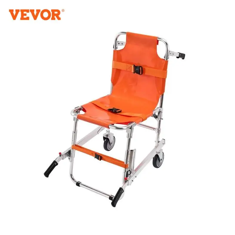 VEVOR 350lbs EMS Stair Climbing Chair Foldable Stair Lift Wheelchair Ambulance Firefighter Evacuation Use for Elderly Disabled