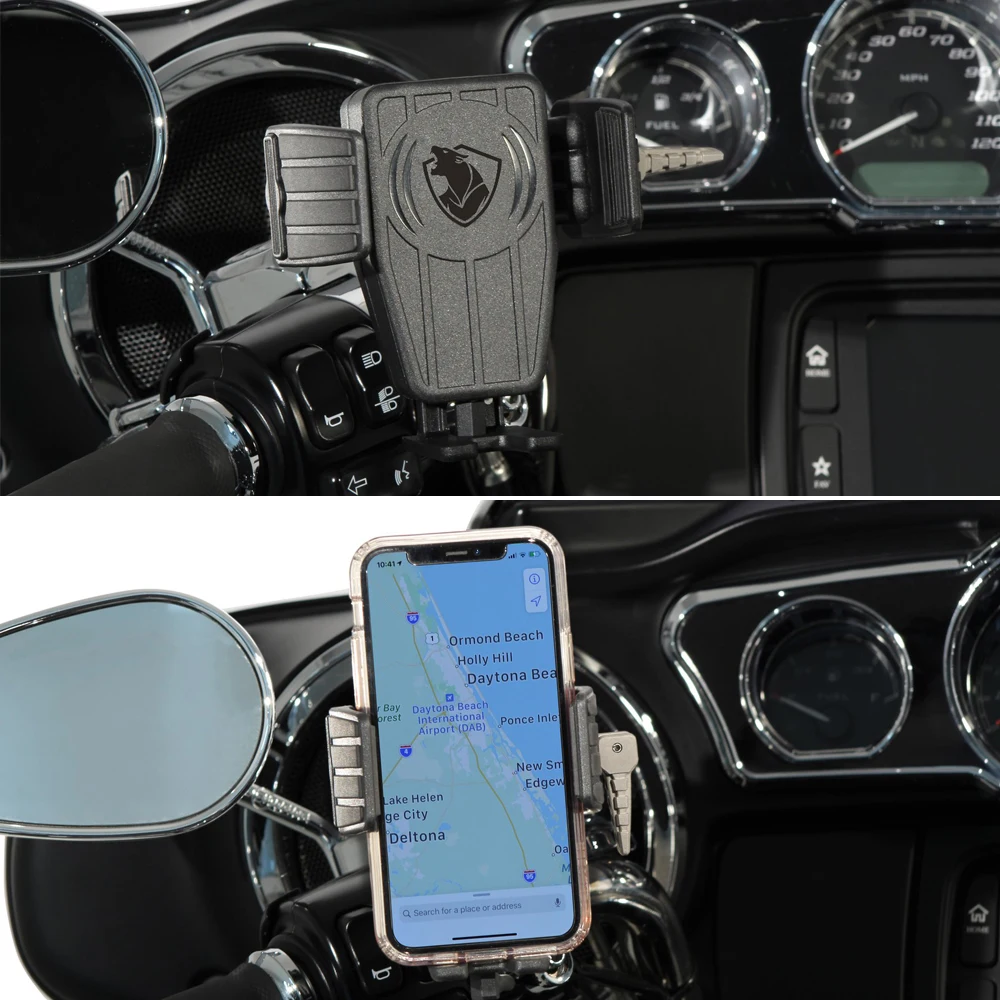 FOR Harley Davidson Dyna Super Wide Glide Low Rider Street Bob Motorcycle GPS Phone Holder Wireless Charging Navigation Bracket