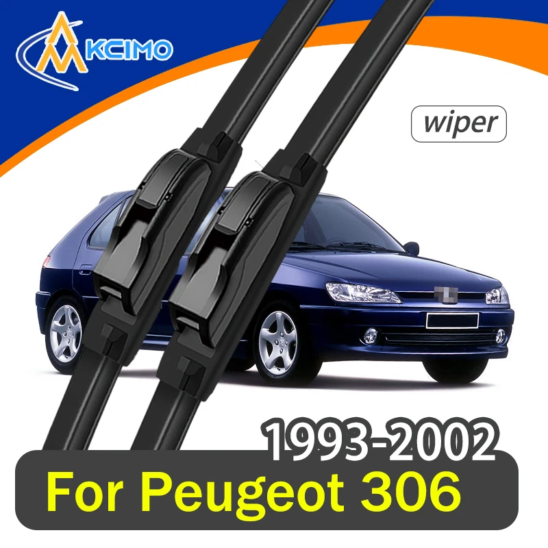 

For Peugeot 306 1993–2002 Wiper Front Wiper Blades 2pcs HD Quiet Durable Automotive Wiper Windshield Windscreen Accessories