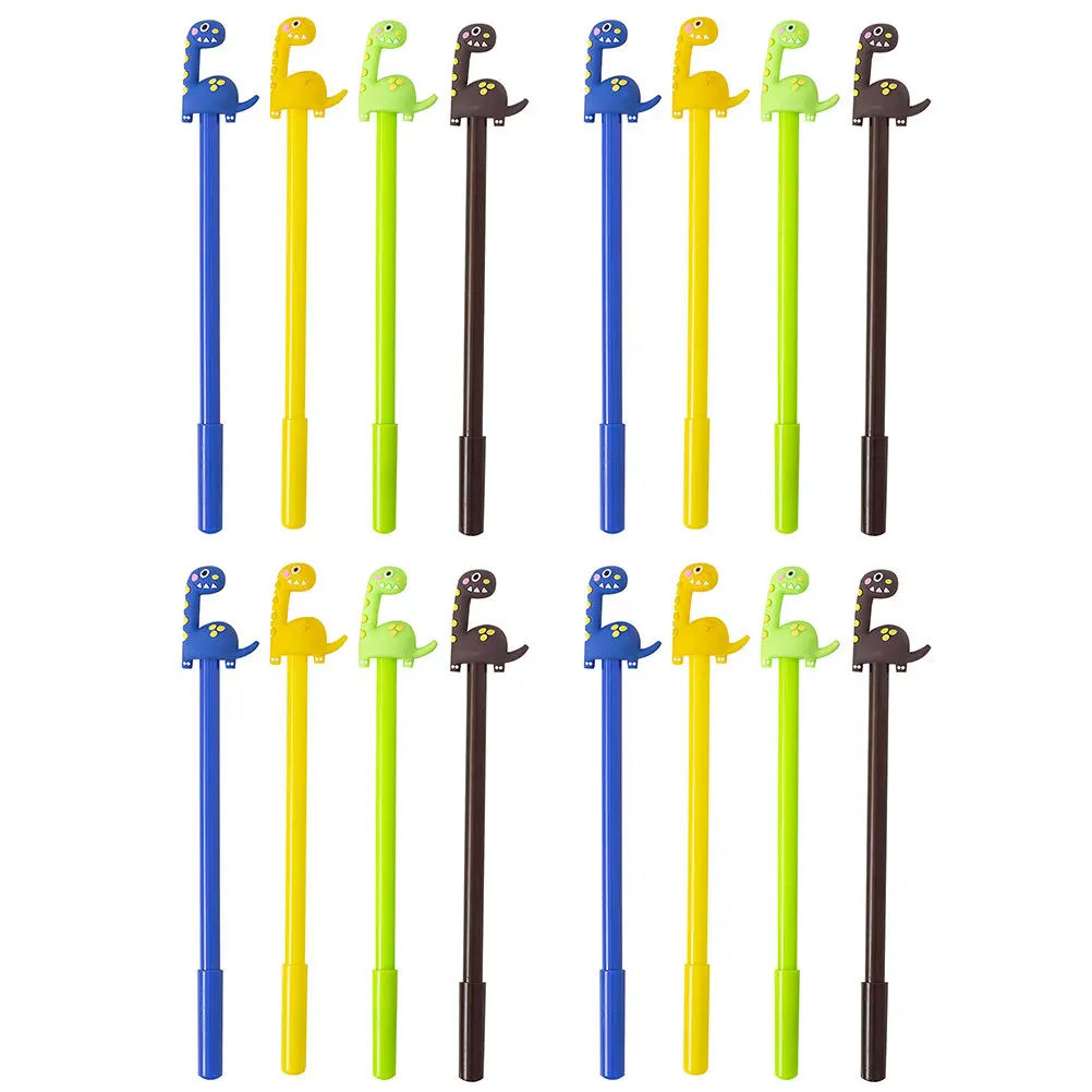 

16Pcs Gel Pens Dinosaur Design Smooth Writing Pen for Kids Students Lovely Office Stationary Signature Pen Gift Set