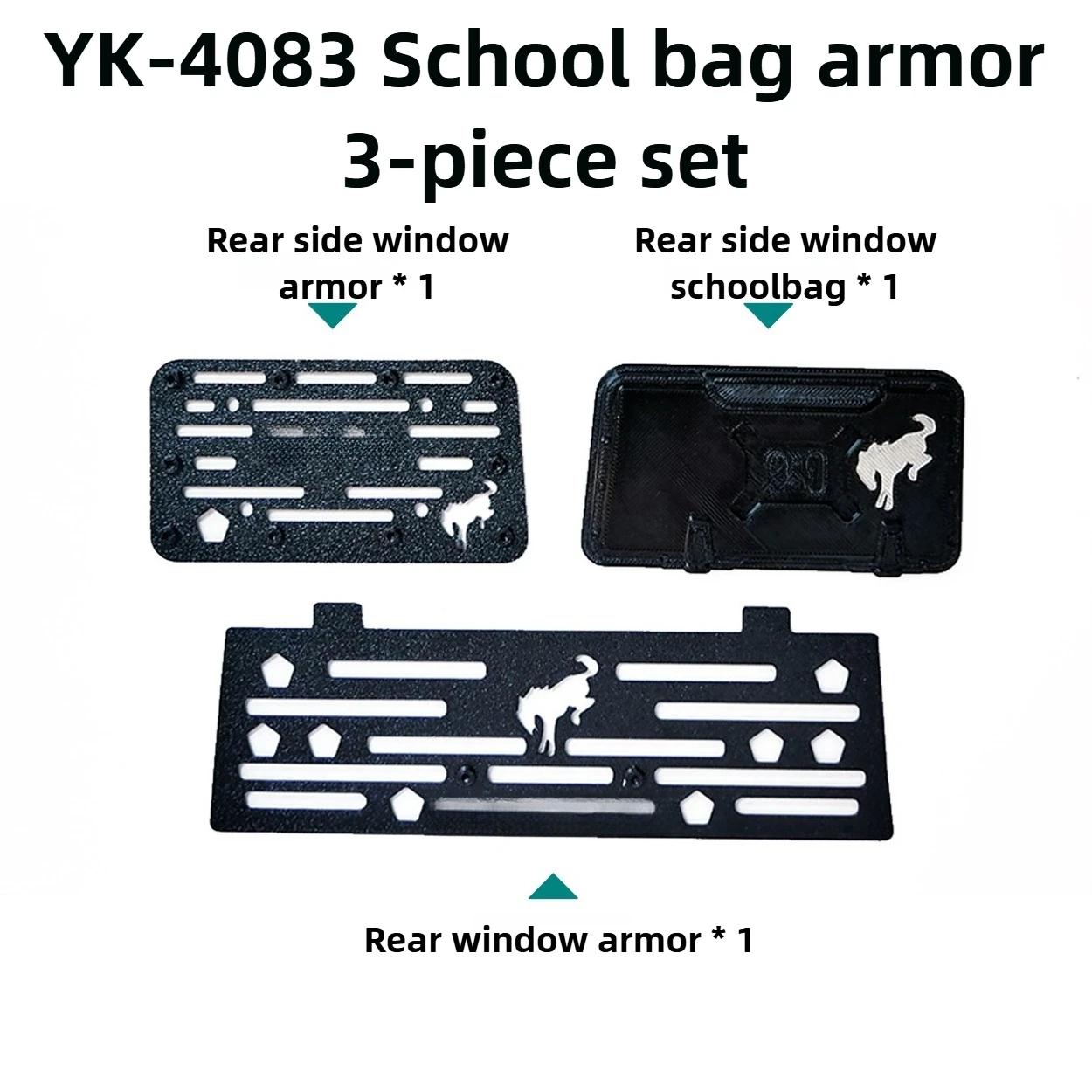 Parti decorative per auto telecomandate per armature per finestre adatte per accessori per la modifica dell'aspetto di auto RC 1/8 YK4083