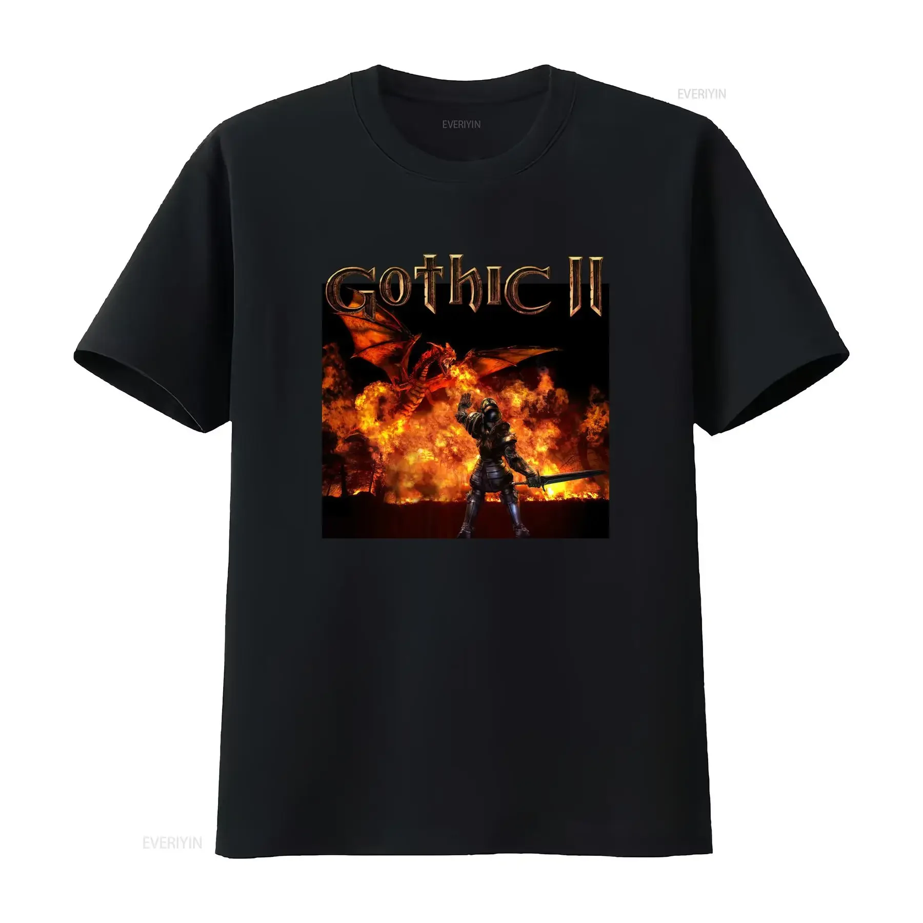 Nameless Vs Feomathar Gothic 2001 Retro Koszulka z Gry Wideo Klasyczna RPG Ikonicznym Nadrukiem Casual Okrągły Dekolt dla