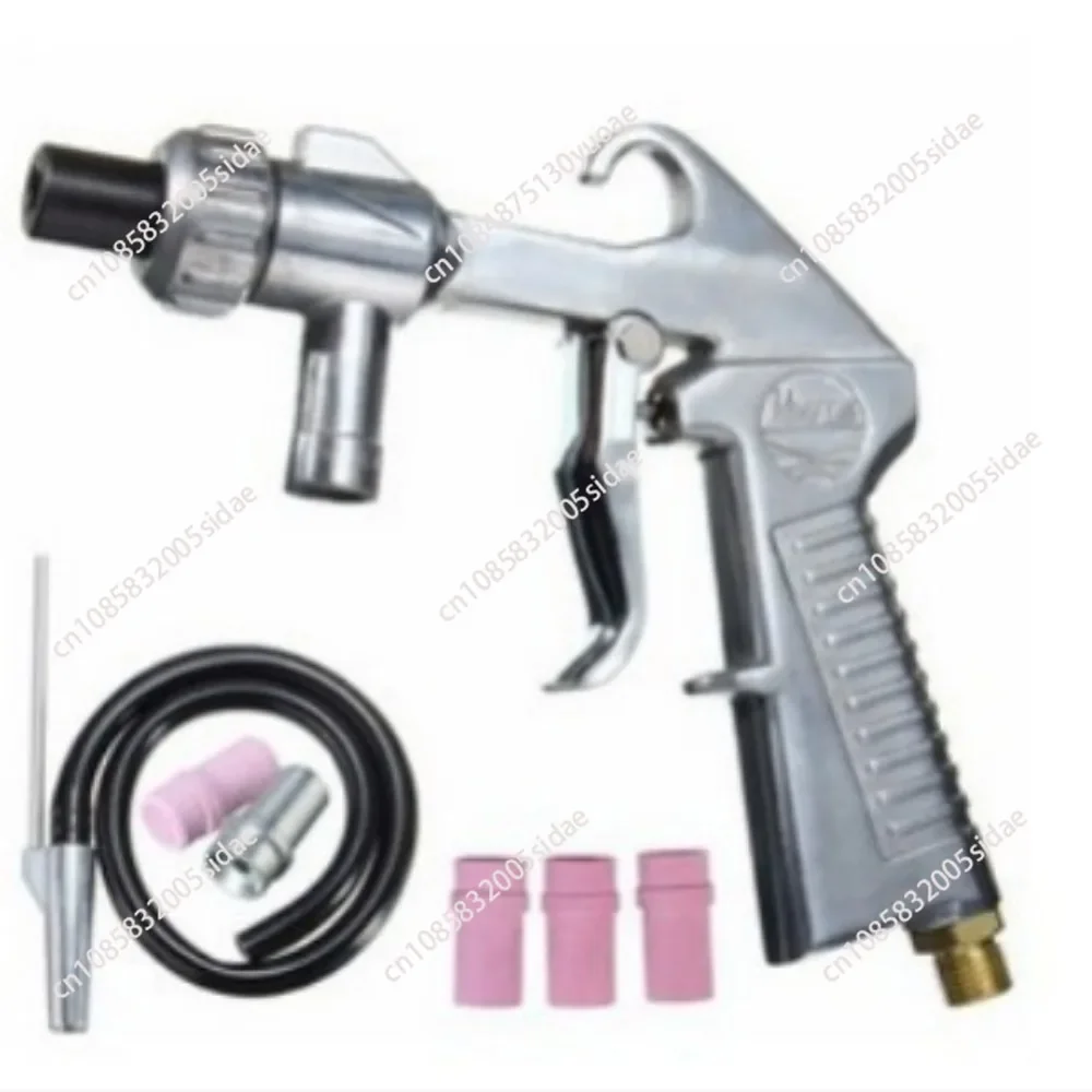 Air Sandblasting Gun Kit With Siphon Feed Nozzles Multipurpose Pipe Sand Blaster for Surface Polishing